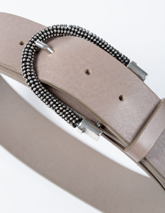 Cinturón Janet Silver. Hebilla media luna.