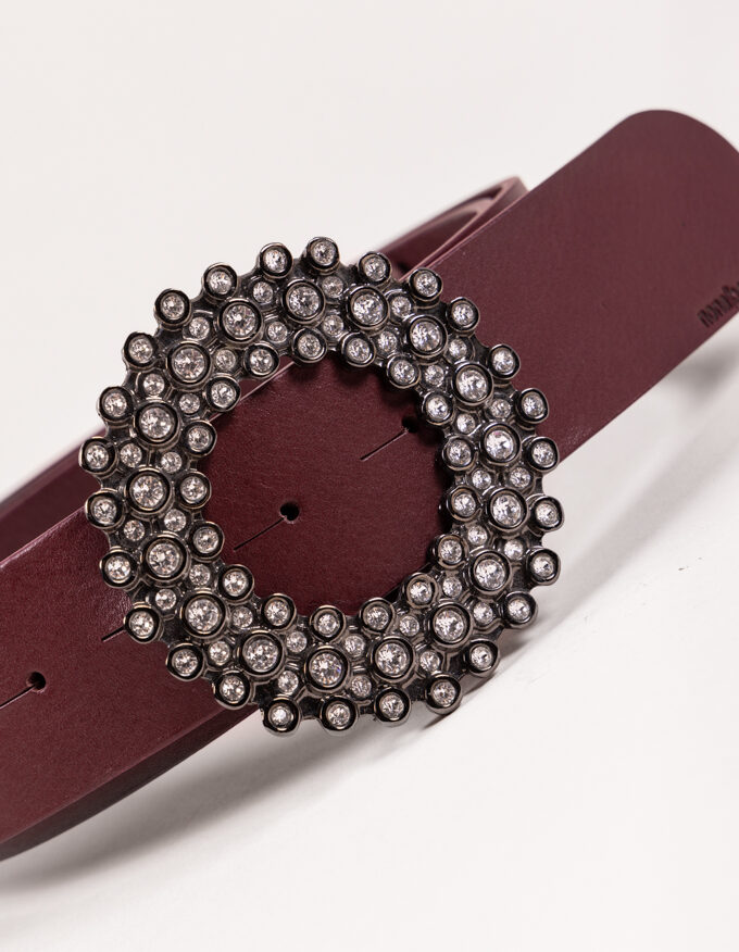 Cinturón Hole. Hebilla joya con brillantes.