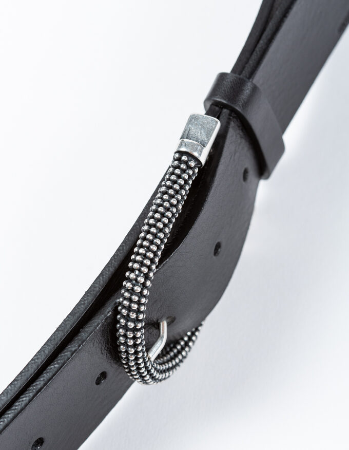 Cinturón Janet Silver. Hebilla media luna.