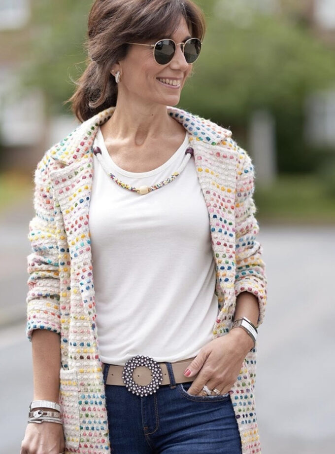 Cinturón Hole. Hebilla joya con brillantes.