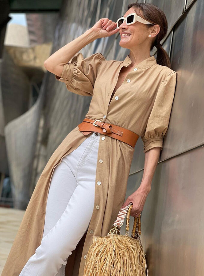 Cinturón ancho de piel Cloe. Tipo Fajín