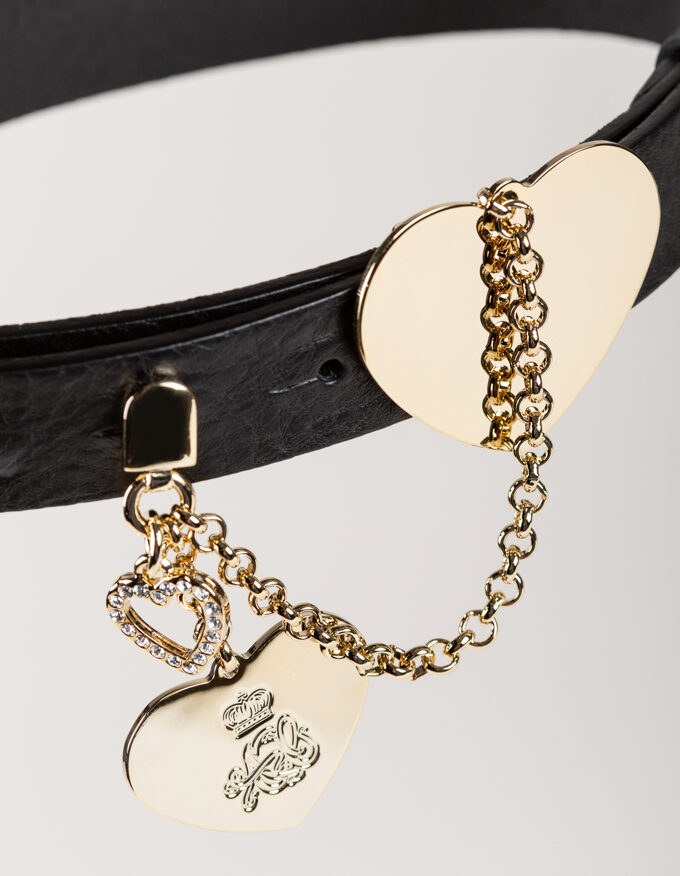 Cinturón joya dorado, Twin Heart. Hebilla en forma de corazón