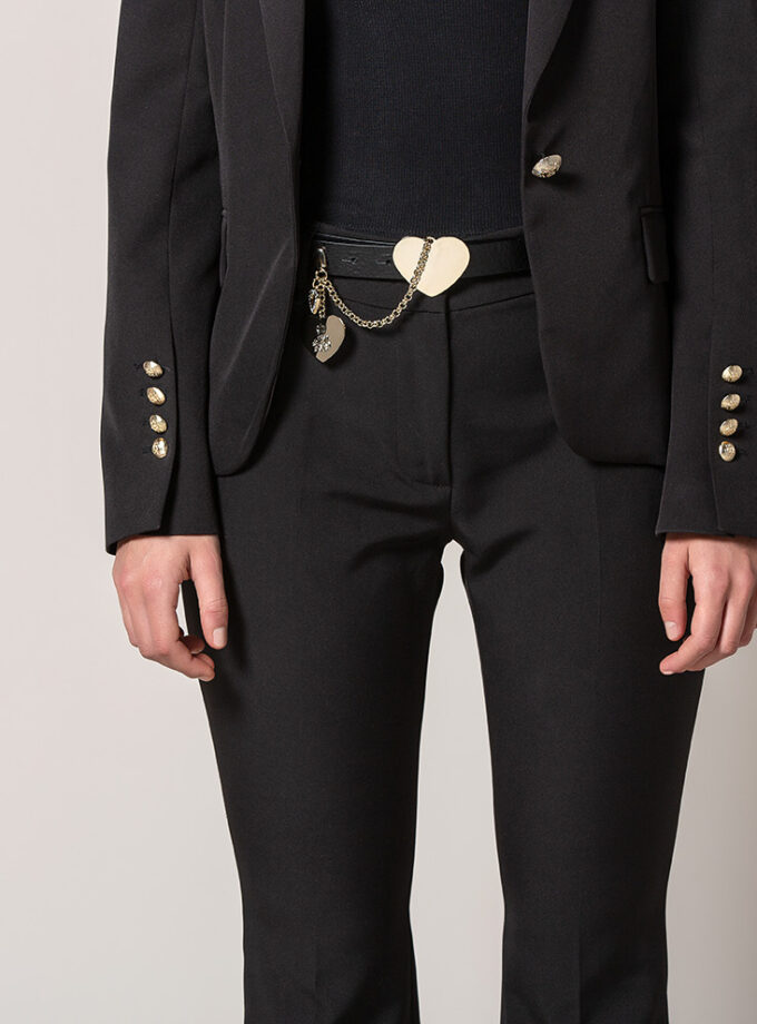 Cinturón joya dorado, Twin Heart. Hebilla en forma de corazón