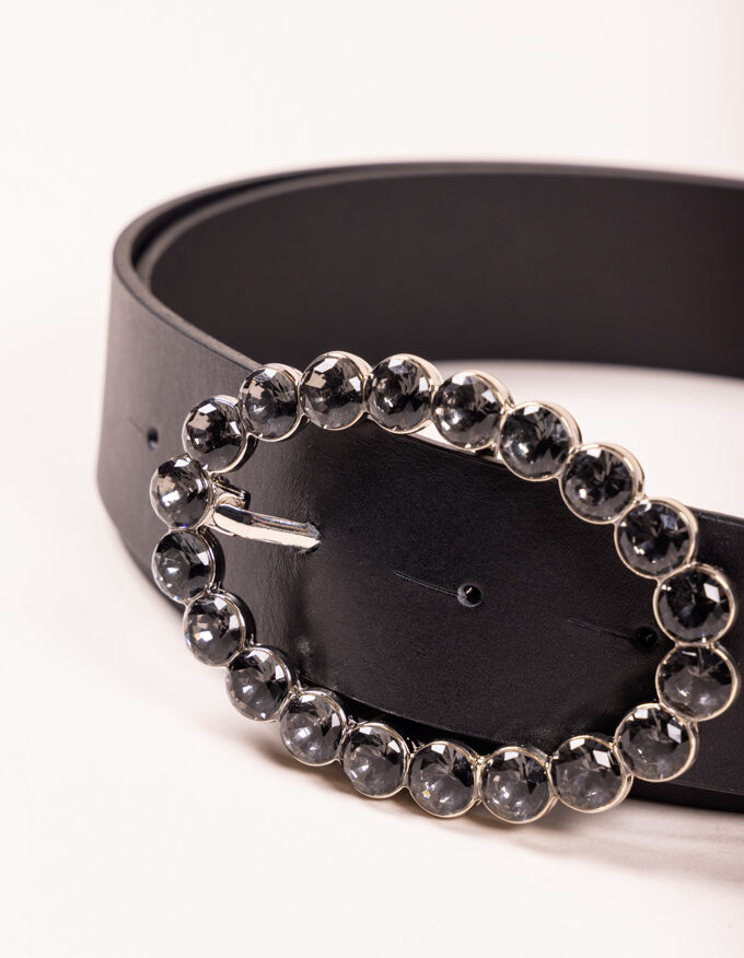 Cinturón Bubble Fumé. Hebilla con cristales color fumé.