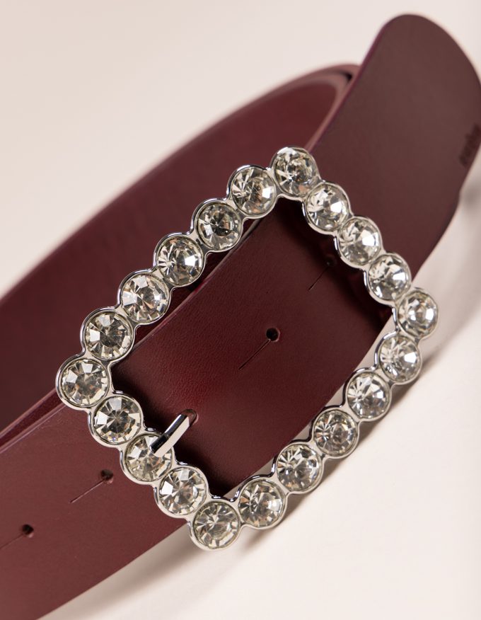 Cinturón Inona Crystal. Hebilla joya con cristales.