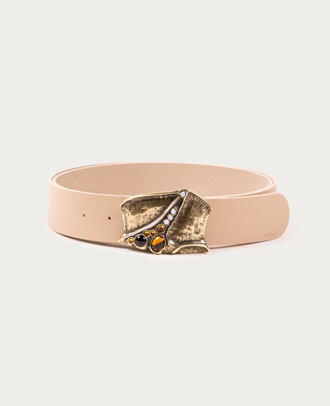 Cinturón Luxor Oro. Hebilla dorada original y elegante.