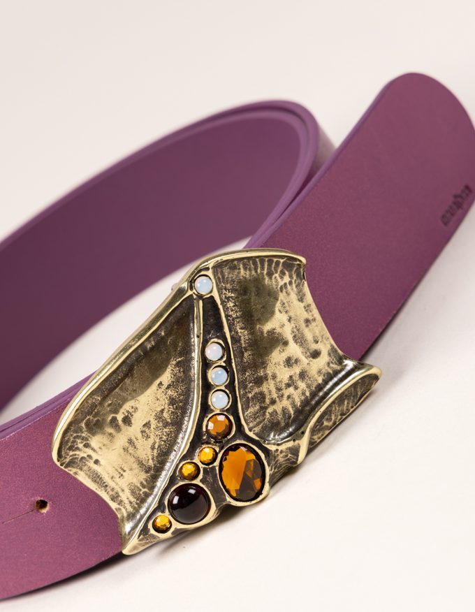 Cinturón Luxor Oro. Hebilla dorada original y elegante.