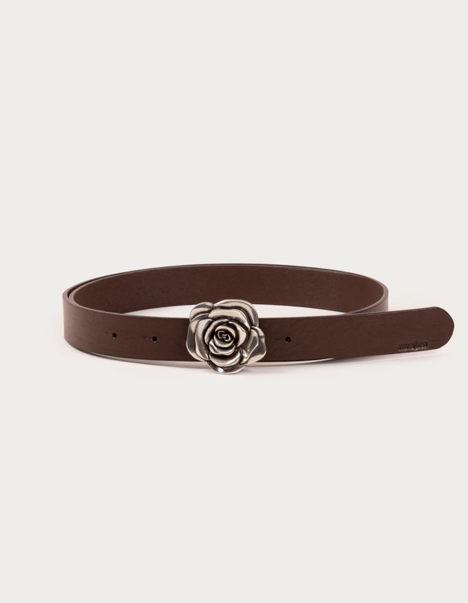 Cinturón Mini Flor. Hebilla joya en forma de pequeña flor.