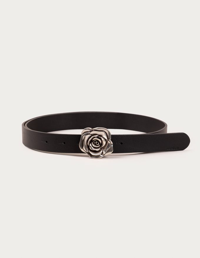 Cinturón Mini Flor. Hebilla joya en forma de pequeña flor.