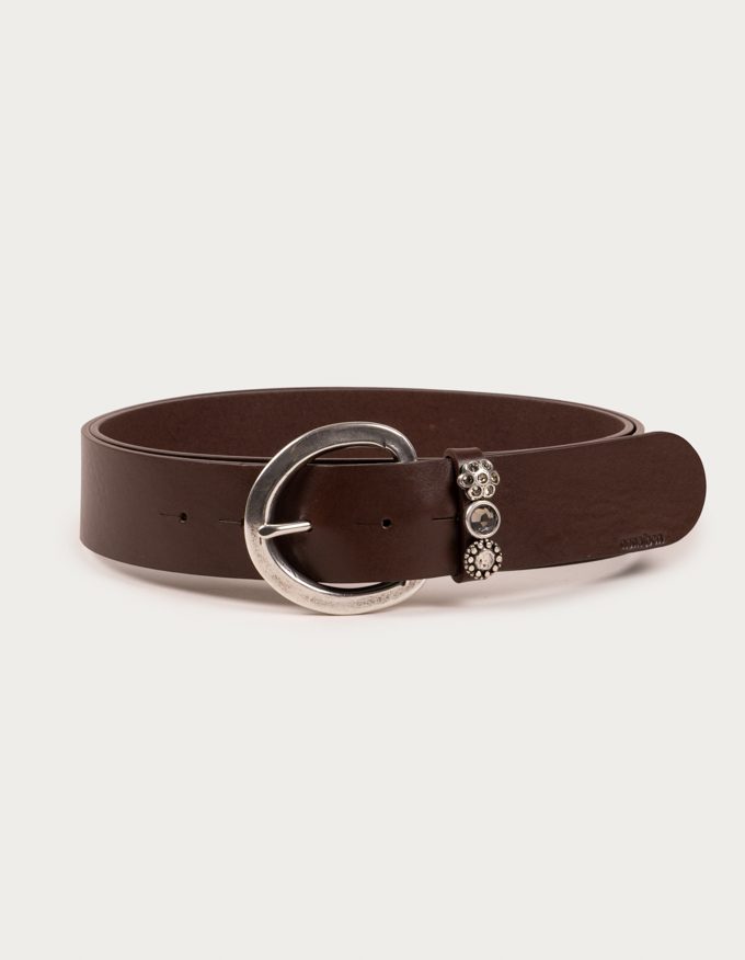 Santorini Belt. Silver buckle with a decorated loop.