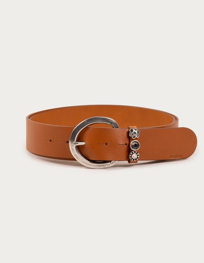Santorini Belt. Silver buckle with a decorated loop.