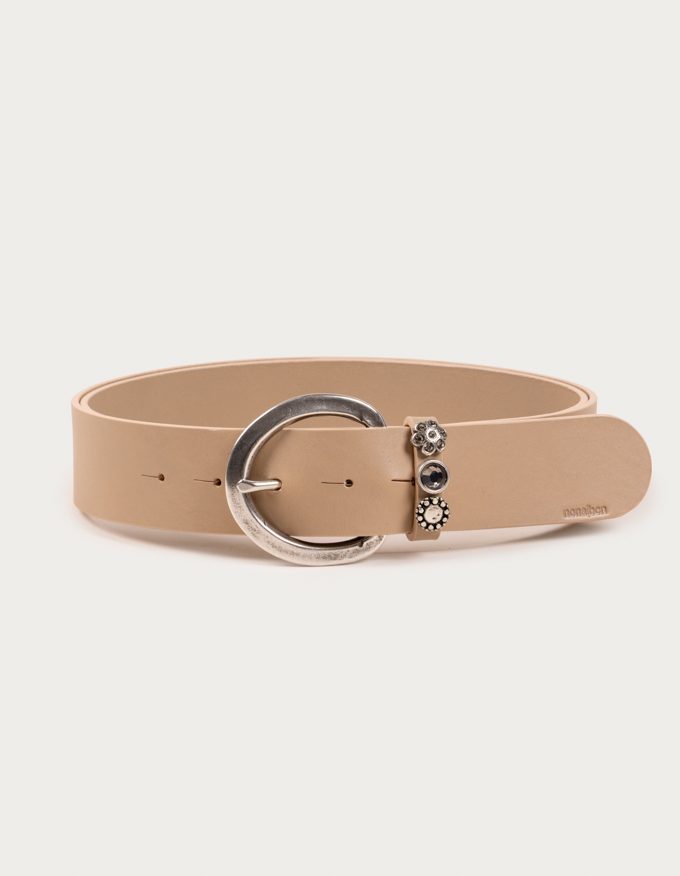 Santorini Belt. Silver buckle with a decorated loop.