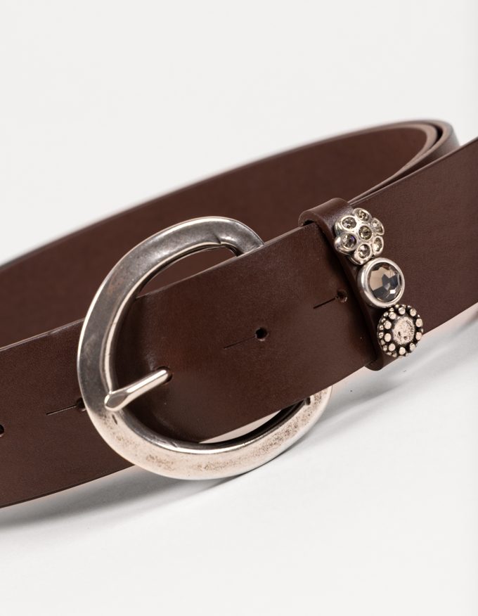 Santorini Belt. Silver buckle with a decorated loop.