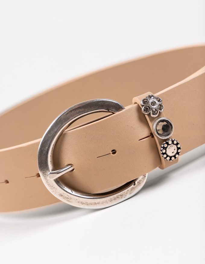 Santorini Belt. Silver buckle with a decorated loop.