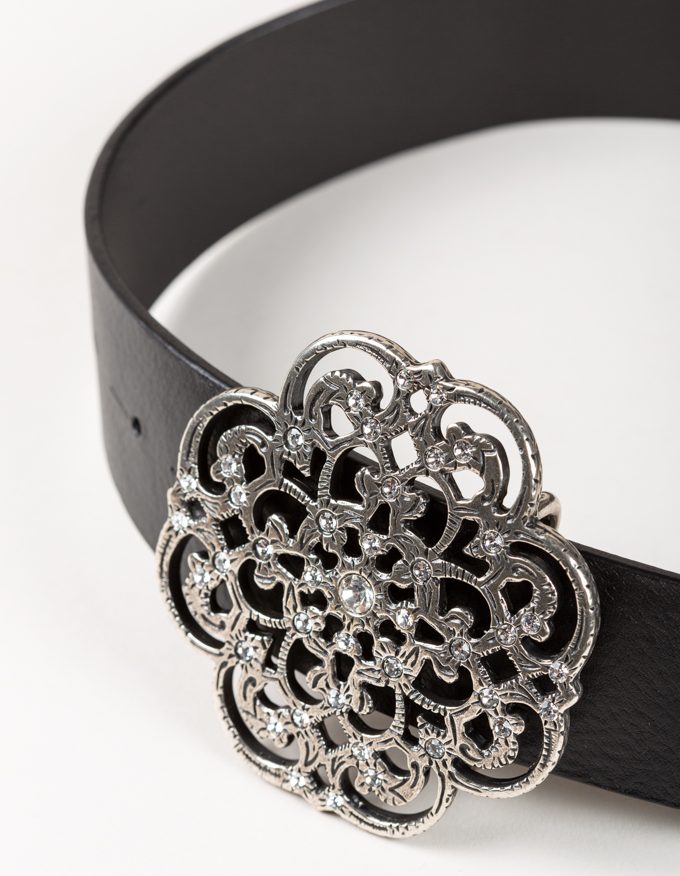 Cinturón Istambul. Hebilla en forma de flor con brillantes.